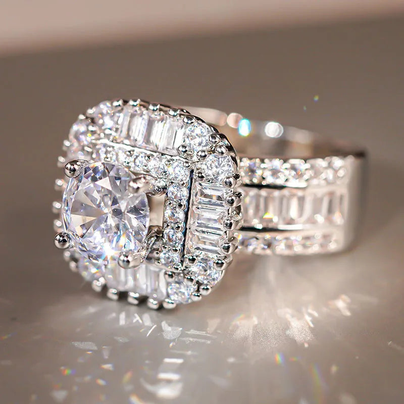 Crystal Crystal-look Wedding Rings for Women