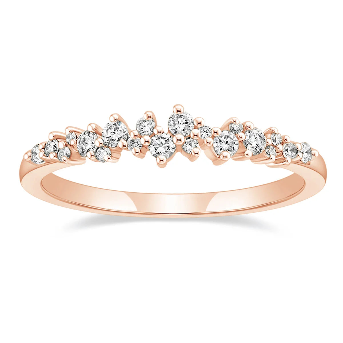 Crystal-look Silver-tone Copper Rings for Women Engagement