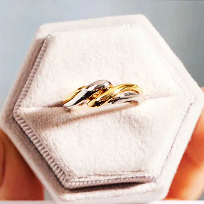 Classic Style Twist Design Silver/Gold-tone Rings