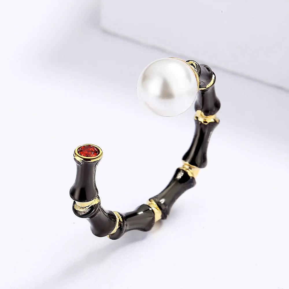 Handmade Antique Colored Pearl Ring for Women