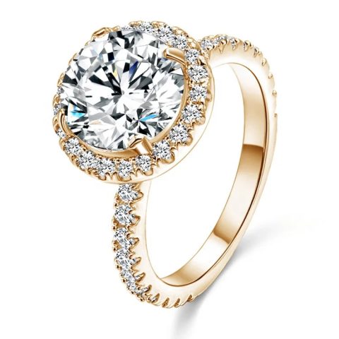 Crystal-look Ring Crystal-look Jewelry Silver-tone Rings For Women Wedding, Anniversary