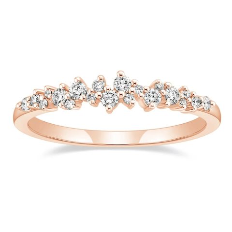 Rose-gold-tone Crystal-look Ring for women Wedding Silver-tone, Gold-tone