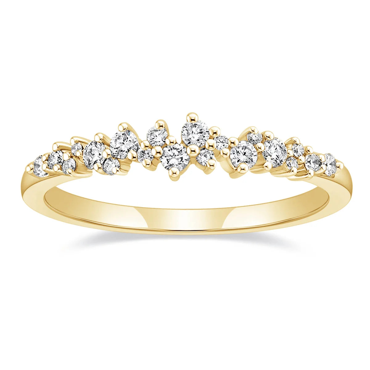 Crystal-look Silver-tone Copper Rings for Women Engagement