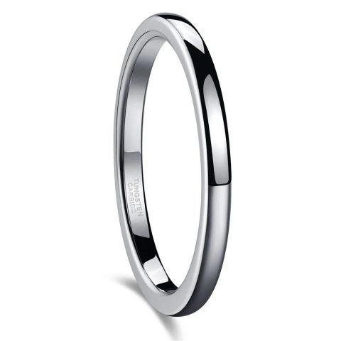 Silver Tungsten Custom Women Engagement Bands