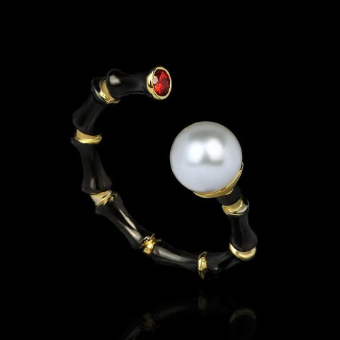 Handmade Antique Colored Pearl Ring for Women