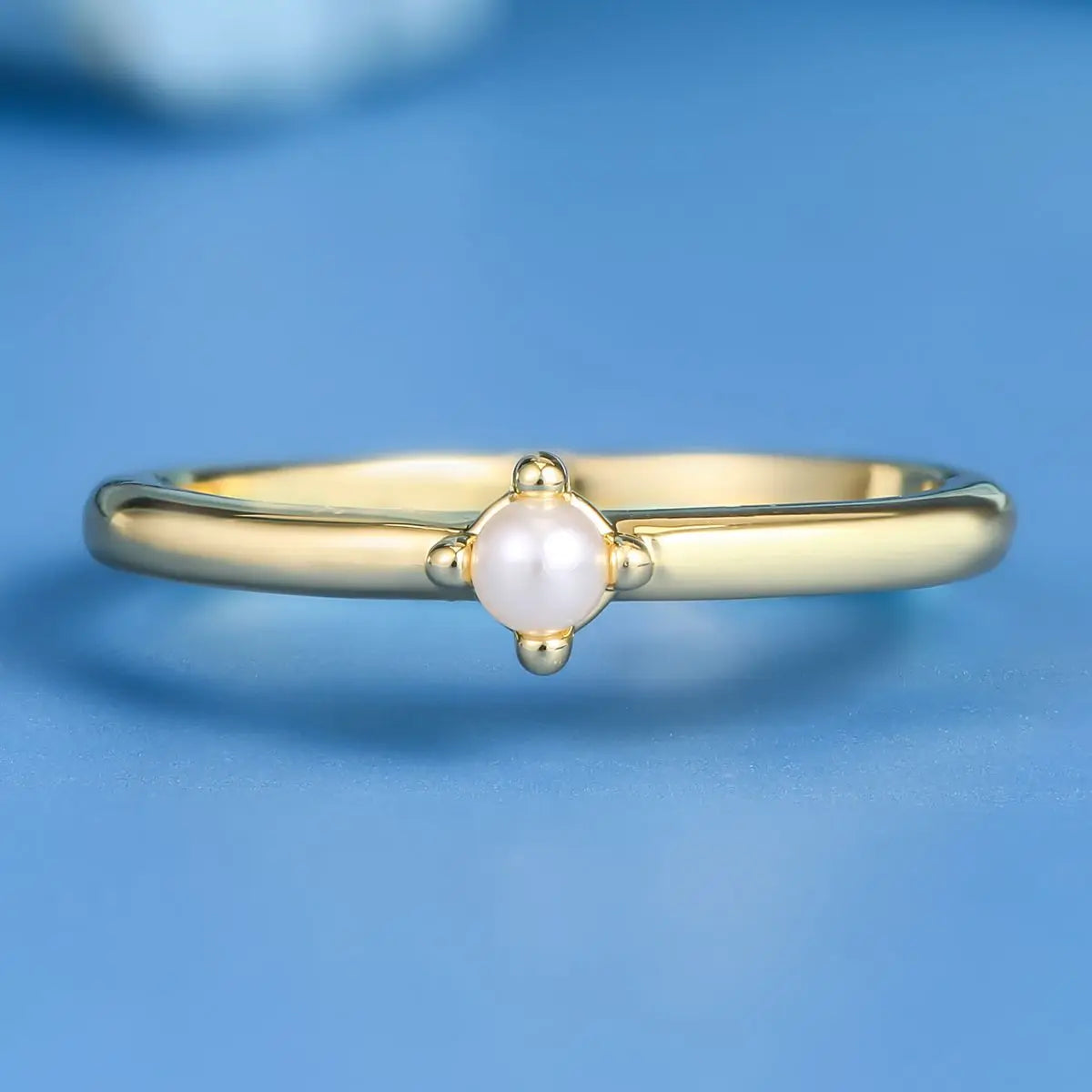 Gold-tone Pearl-style Women Rings