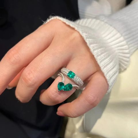 Luxurious Exquisite Fashion Geometric Shape Big Crystal-look Ring