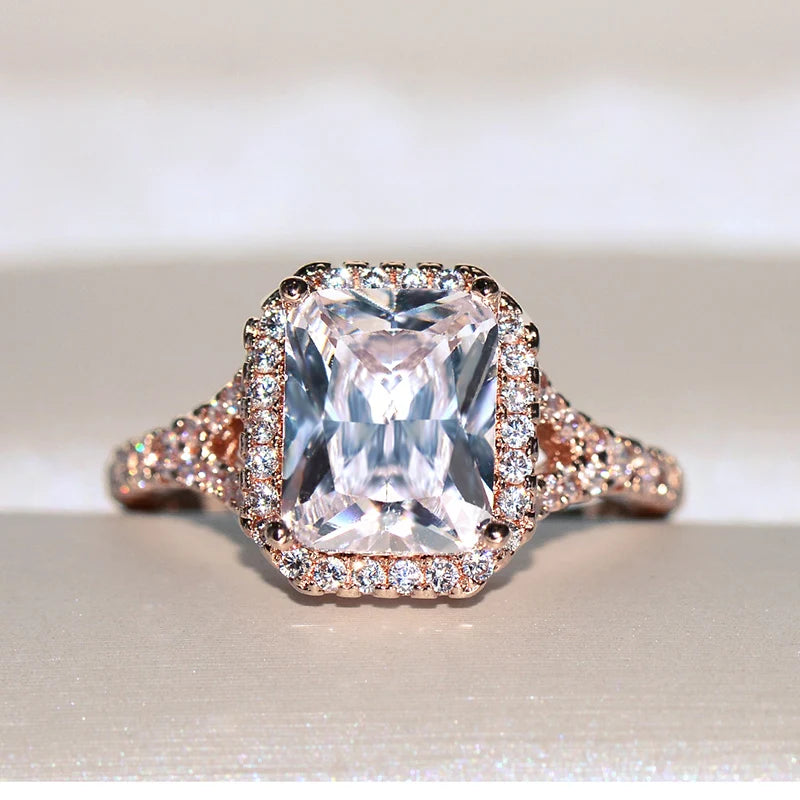 High Quality Rose Gold-tone Woman Ring - Rose gold, Trendy