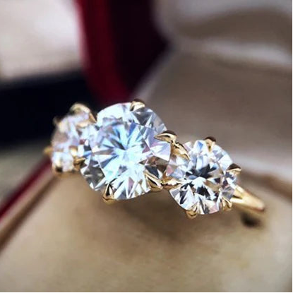 Crystal-look Rings Silver-tone - Silver, Trendy